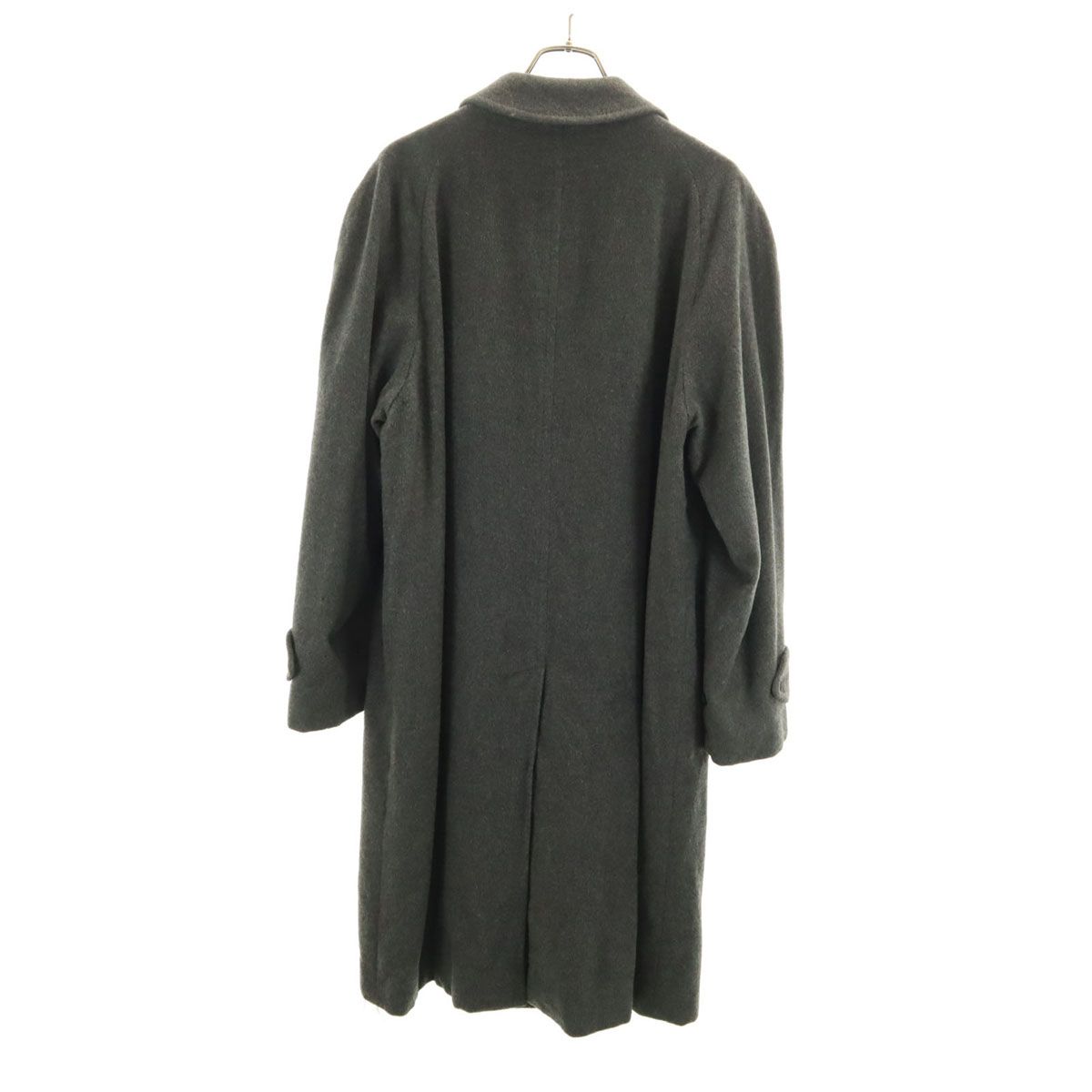 美品 BURBERRY ステンカラーコート カシミヤ チャコールグレー Burberrys バーバリーズ 90s カシミヤ100％ オールド ステンカラー