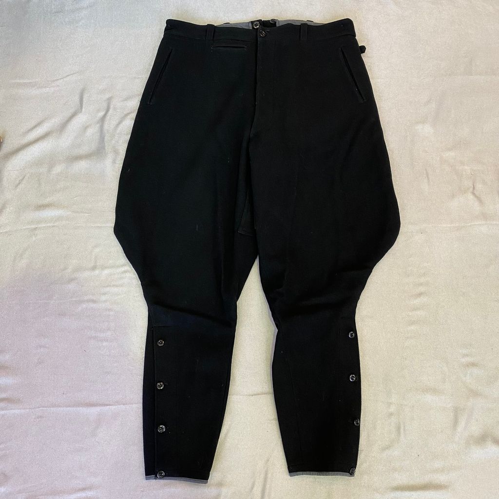 〜50s euro ユーロ ウール ジョッパーズ パンツ サスペンダーボタン ブラック No.S018