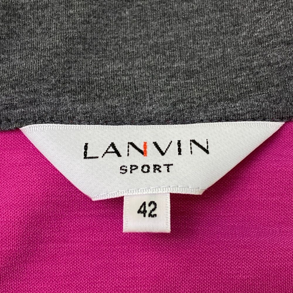 サイズ：42 LANVIN SPORT ランバン スポール ハーフジップ 長袖Tシャツ