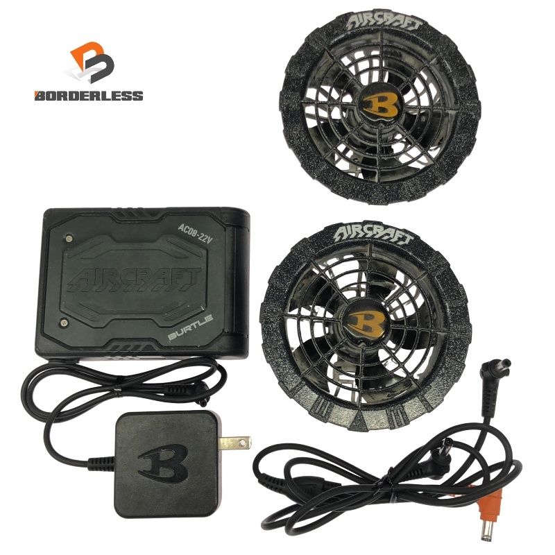 BURTLE 22V バッテリー2個ファンセット美品 BURTLE 【予約】BURTLE(バートル) AC08/AC371 エアークラフト用 新型