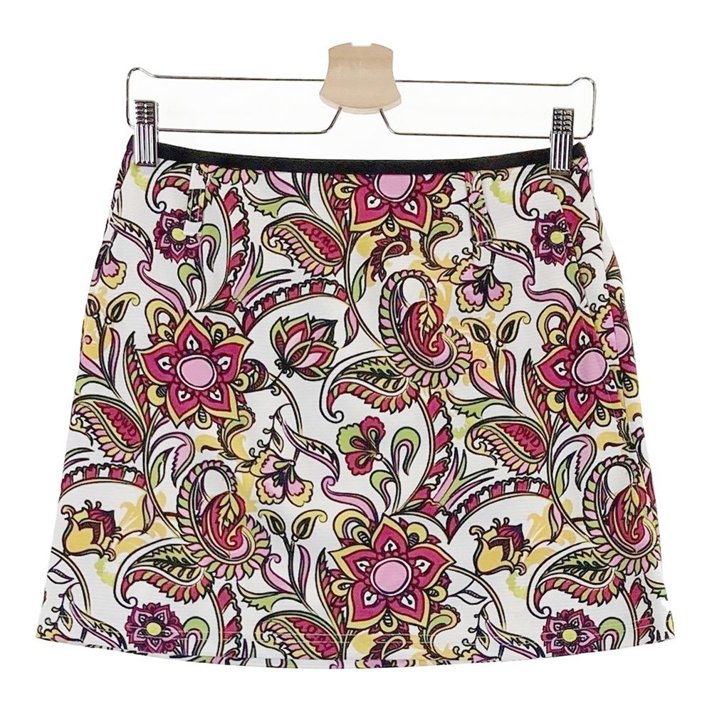 サイズ 2 DANCE WITH DRAGON ダンスウィズドラゴン ストレッチスカート 総柄 ホワイト系 240101559803 ゴルフウェア レディース ストスト