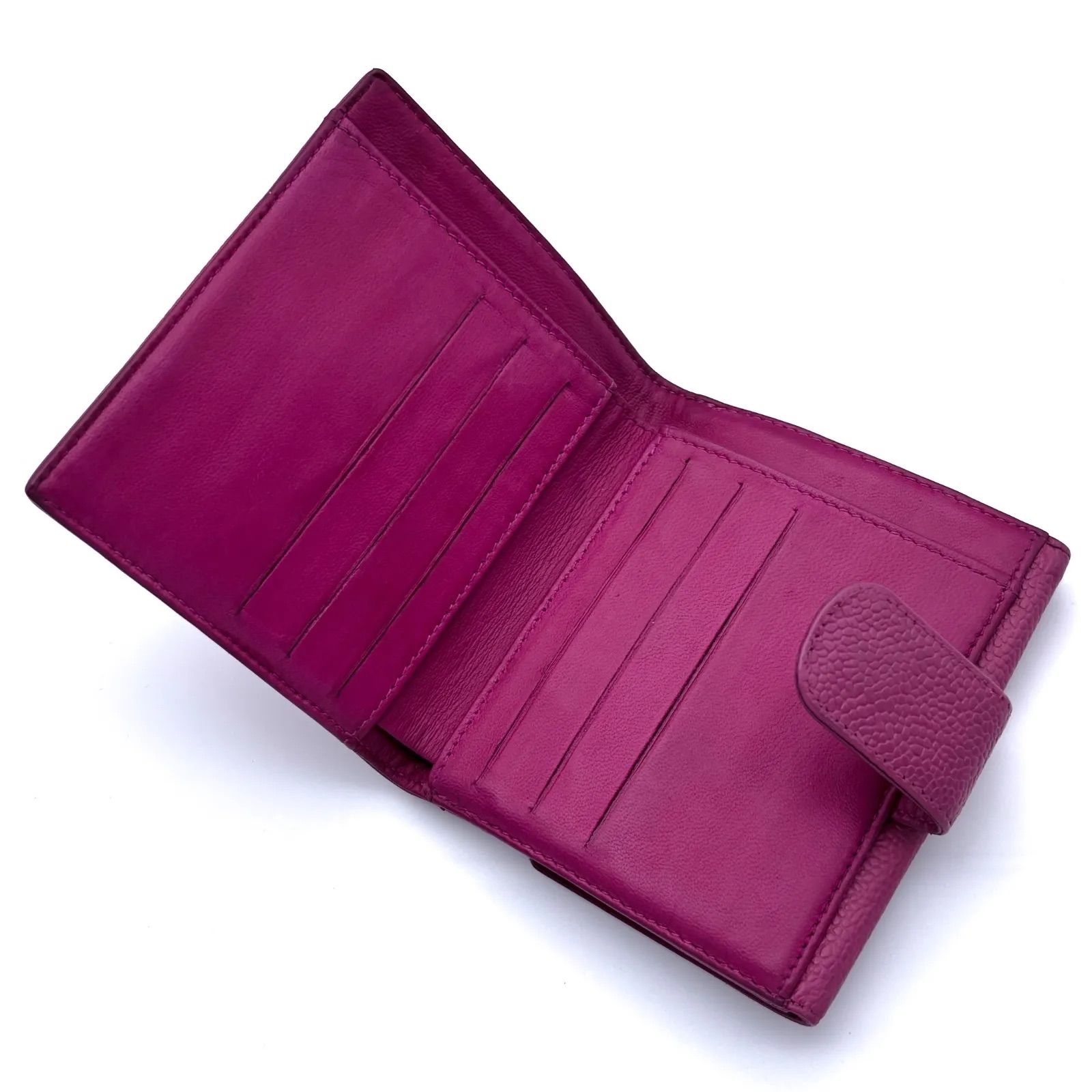 良品✨】シャネル 財布 デカココ キャビア Wホック 二つ折 - メルカリ