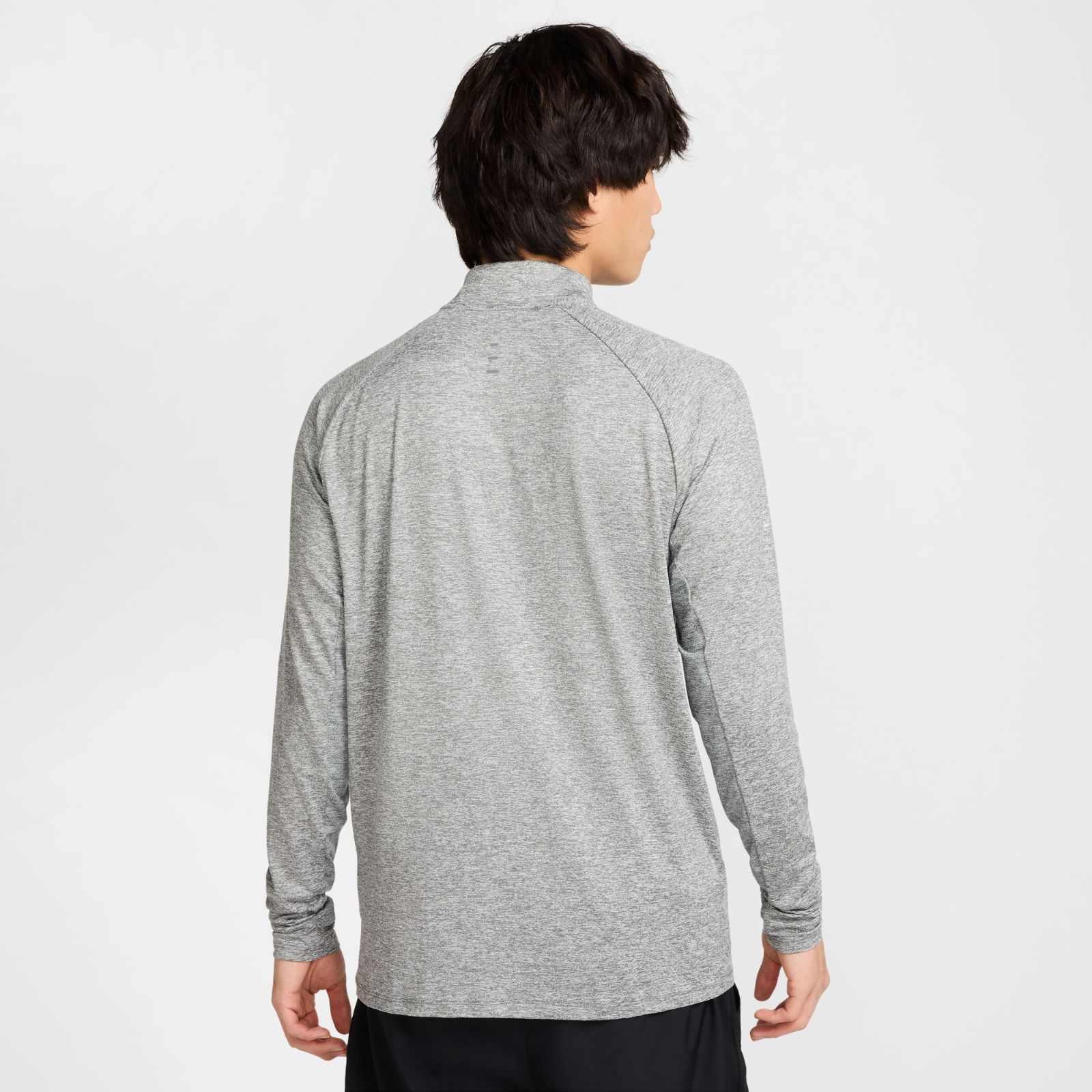 NIKE ナイキ メンズ Dri FIT 1 4ジップ ランニングトップ 長袖 ハーフジップ 通気 速乾 リフレクト 再帰反射 UVA UVB保護 HV 2181 084 グレー