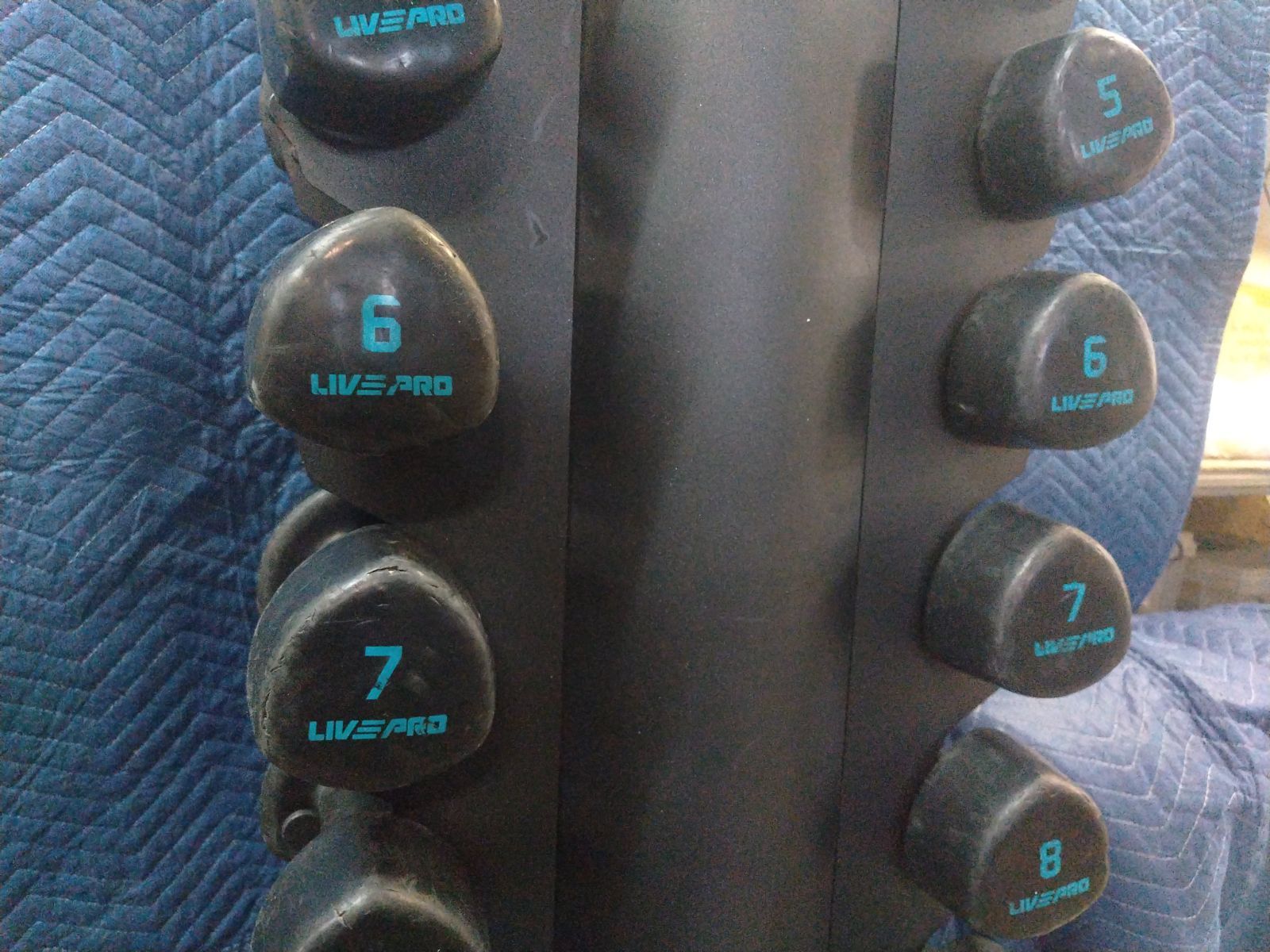 お持ち帰り LIVEPROダンベルセット1～10 kg 各 ラック付き ダンベル 鉄アレイ ウエイトトレーニング