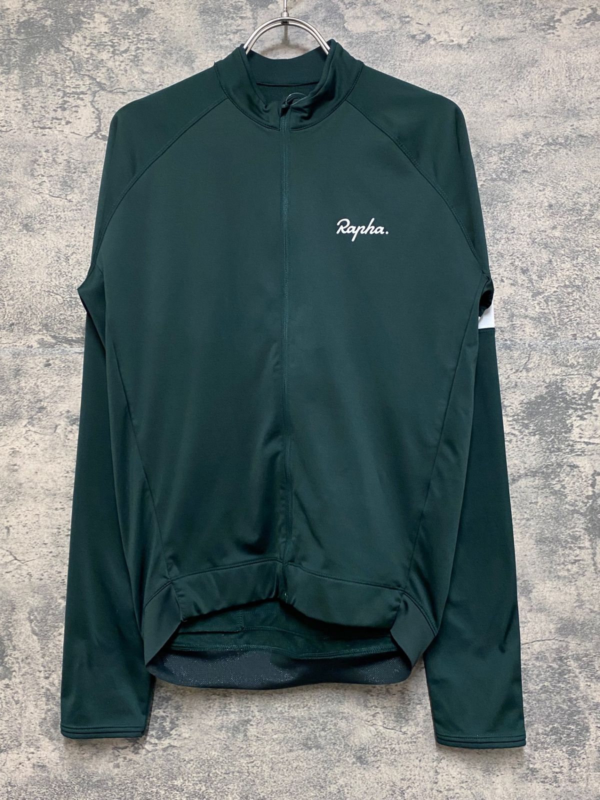 JO 711 ラファ Rapha CORE LONG SLEEVE JERSEY 長袖サイクルジャージ 緑 M 裏起毛