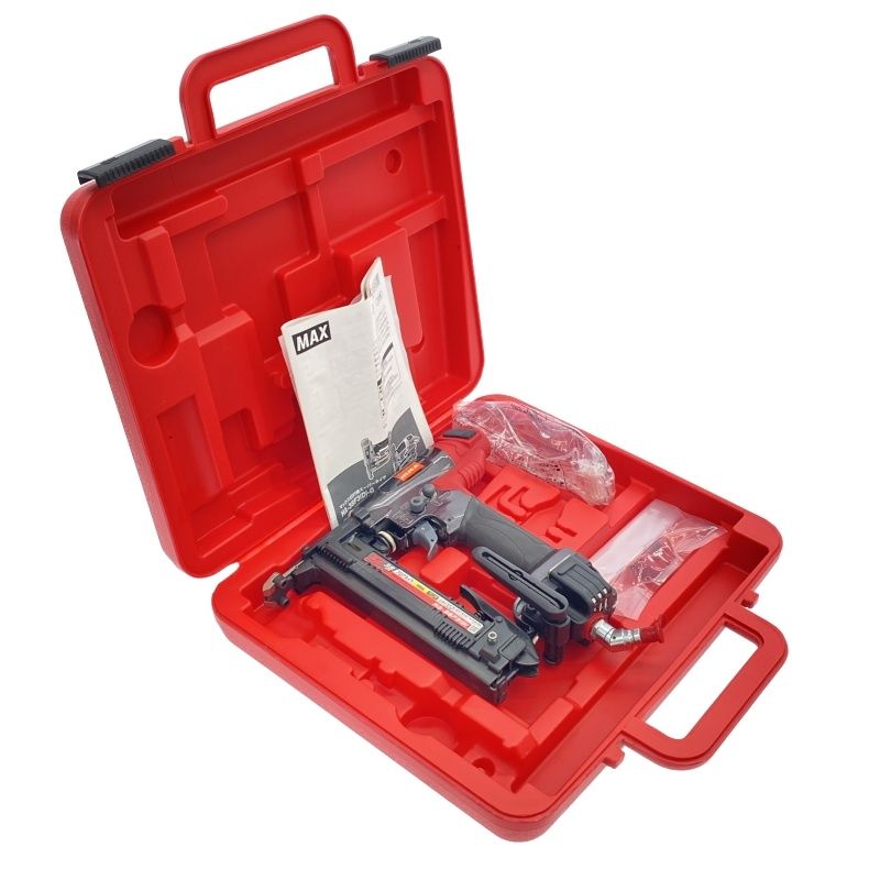 比較的 MAX マックス 38mm 高圧 フロアタッカ HA-38F3 D -G 平打ちアタッチメント 保護メガネ 説明書 ケース付118103