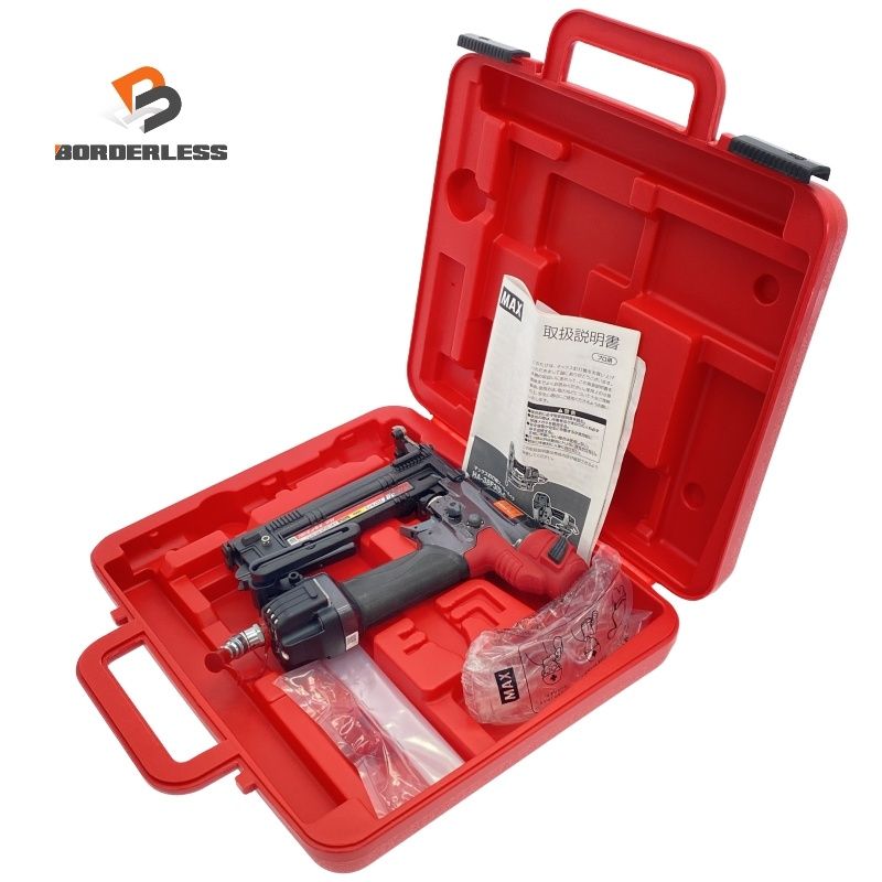 比較的 MAX マックス 38mm 高圧 フロアタッカ HA-38F3 D -G 平打ちアタッチメント 保護メガネ 説明書 ケース付118103