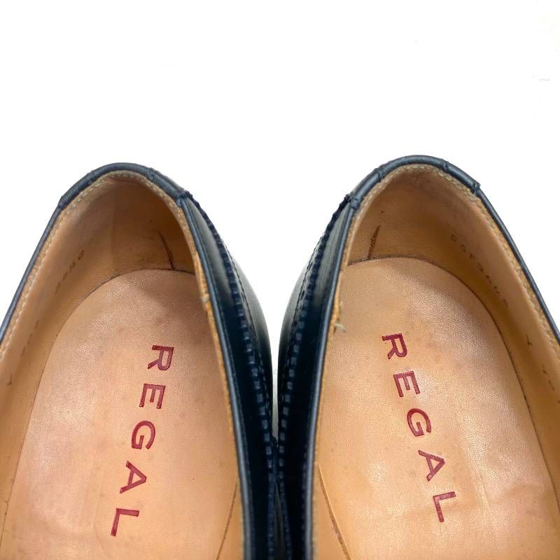 REGAL リーガル ウィングチップ モンクストラップ Y707 黒 ブラック