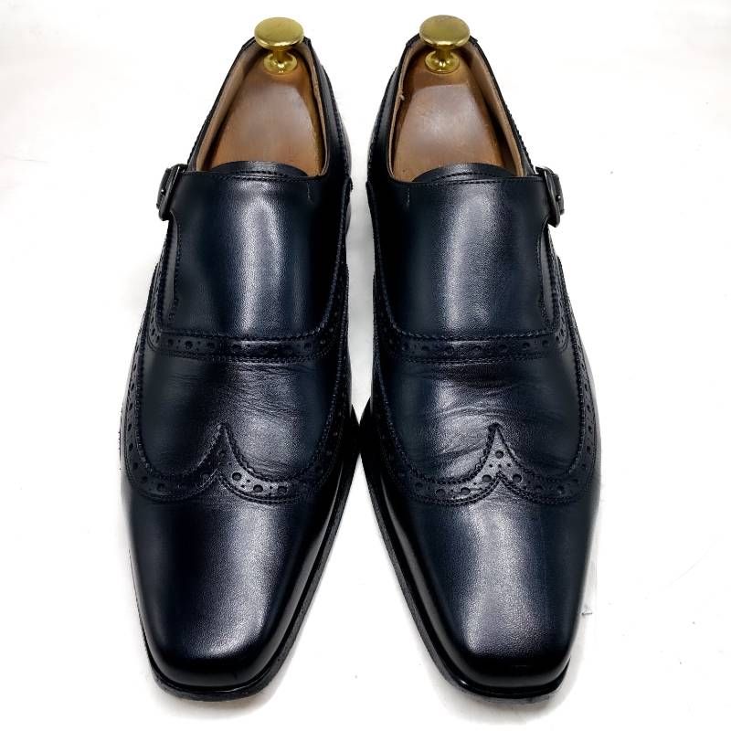 リーガル 07LR REGAL リーガル ウィングチップ モンクストラップ Y707 黒 ブラック