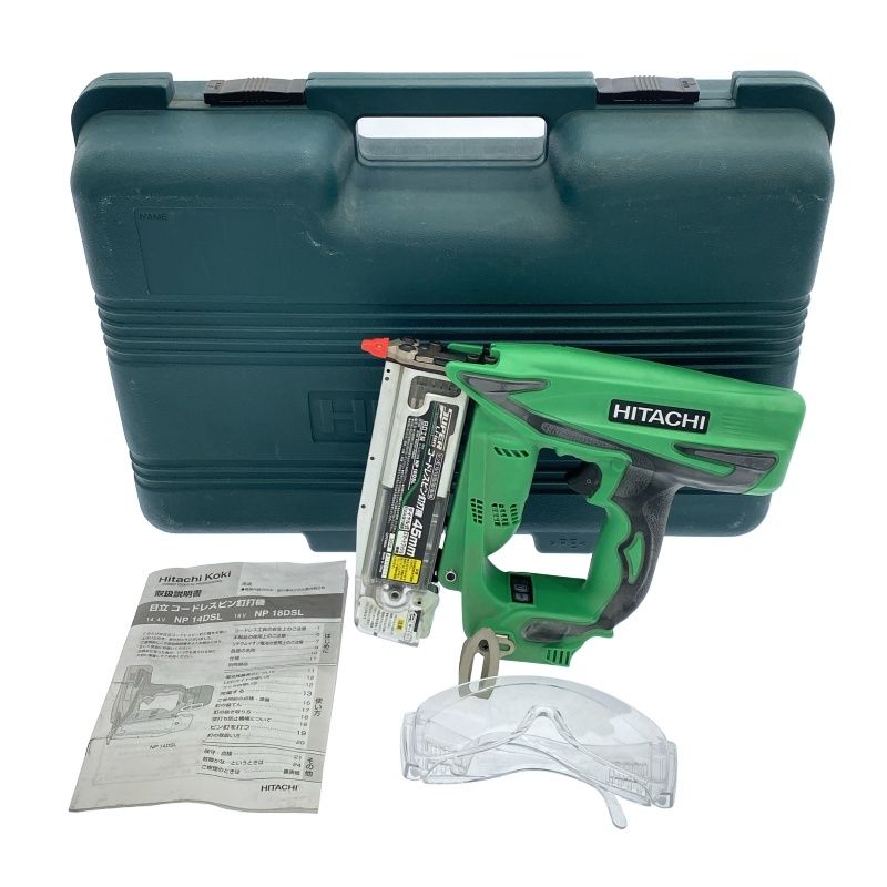  品 HiKOKI 日立工機 18 V コードレスピン釘打機 NP DSL 本体 ケース付118326 釘打機 エアーツール