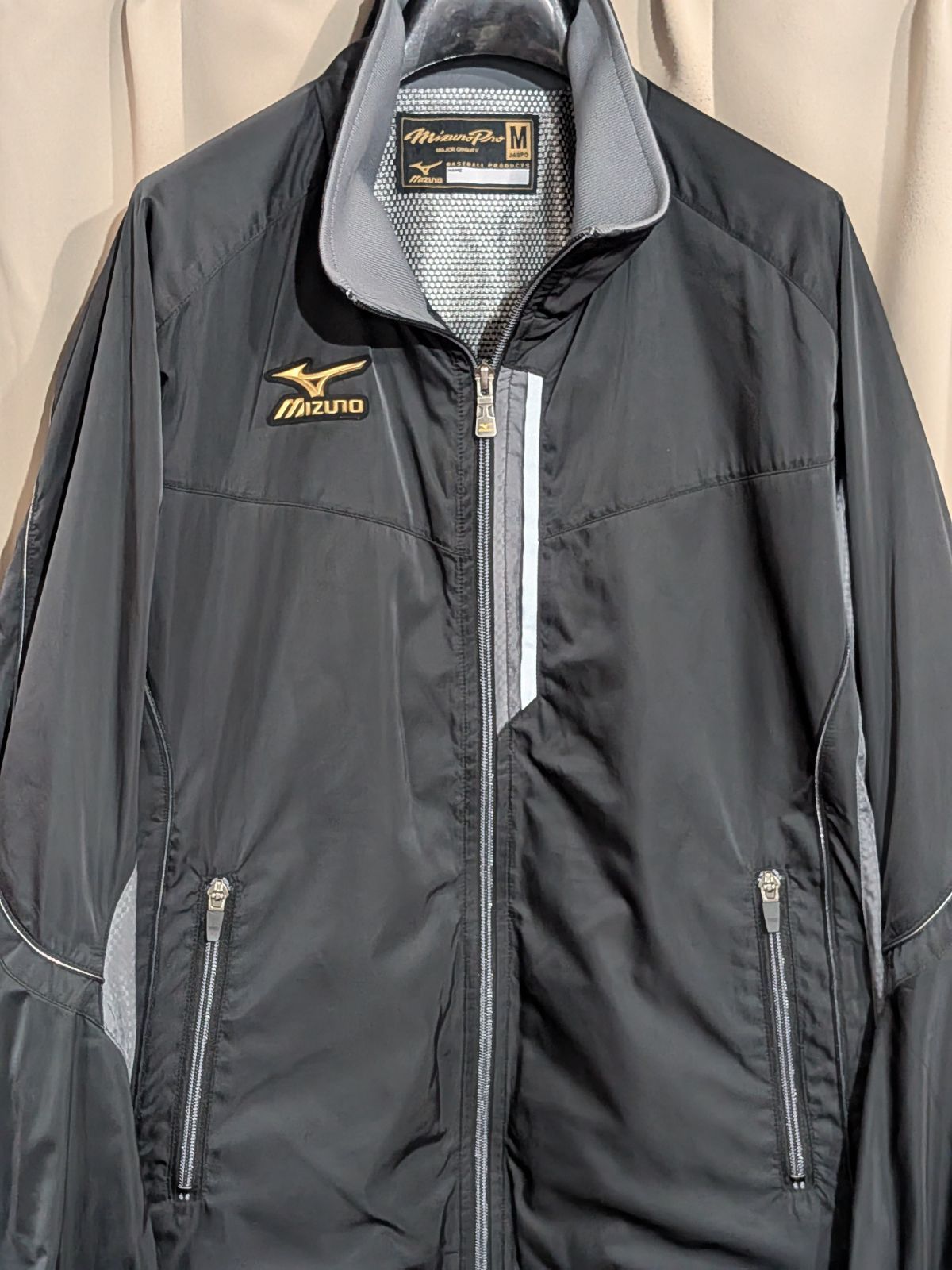 Mizuno Pro ミズノプロ ウィンドブレーカー ジャケット M 黒 - メルカリ
