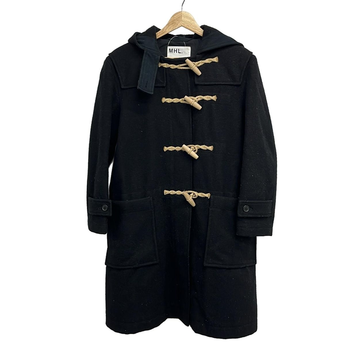 MHL. エムエイチエル ダッフルコート サイズ1 S レディース - 黒 長袖 秋 冬