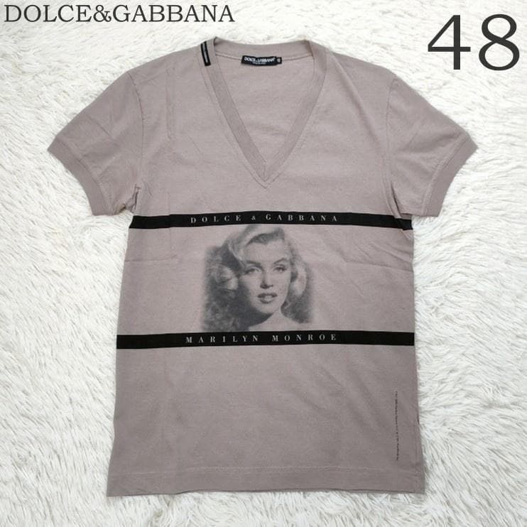 [新品]✨Dolce & Gabbana マリリン・モンロー Tシャツ マリリンモンロー Tシャツ クルーネック 長袖 コットン ホワイト