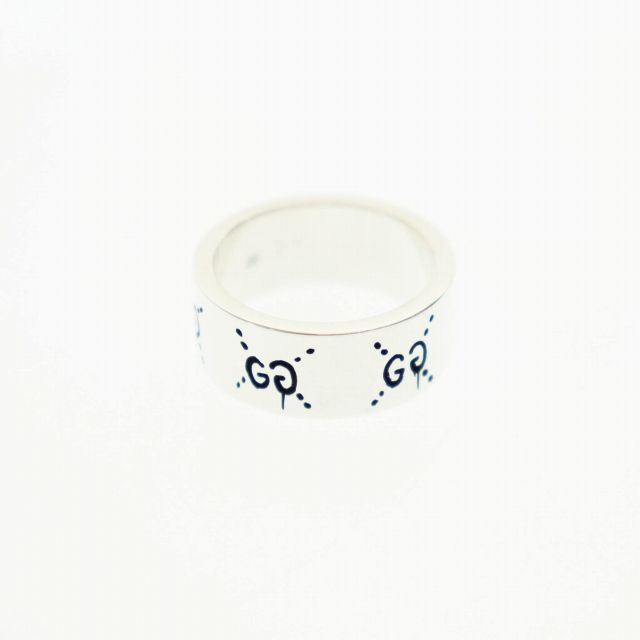 グッチ GUCCI グッチゴースト シルバー ワイド リング 19 シルバー