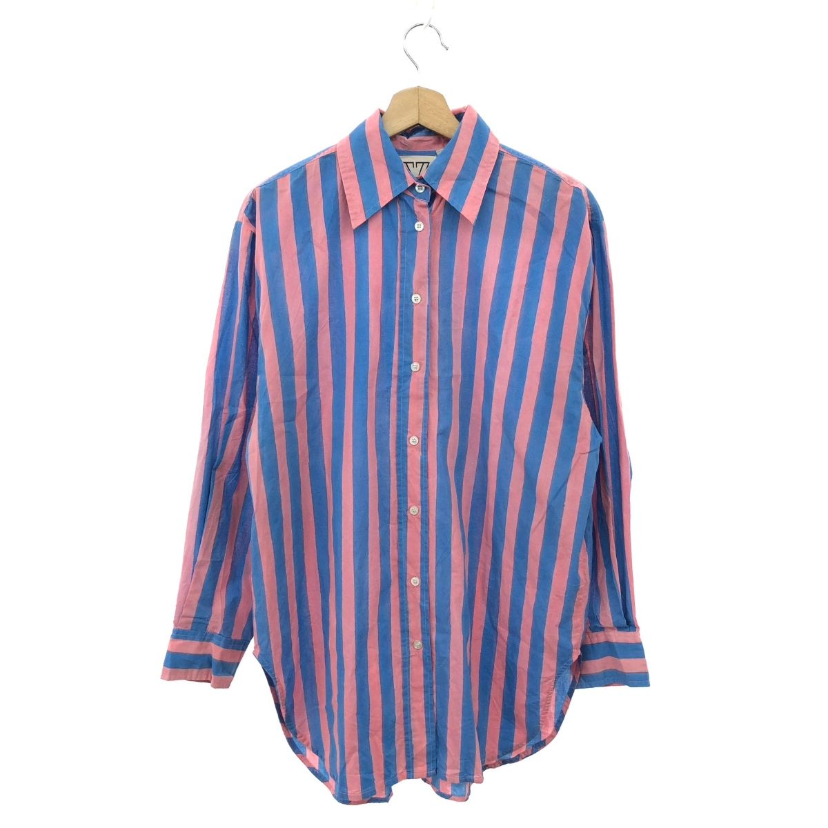 SZ BLOCKPRINTS OVERSIZE Sサイズ 長袖シャツ sz blockprints エスゼットブロックプリント オーバーサイズストライプ