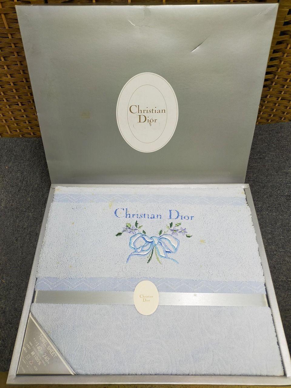 F01-20251115-22 Christian Dior タオルシーツ 140×240cm 未使用 長期