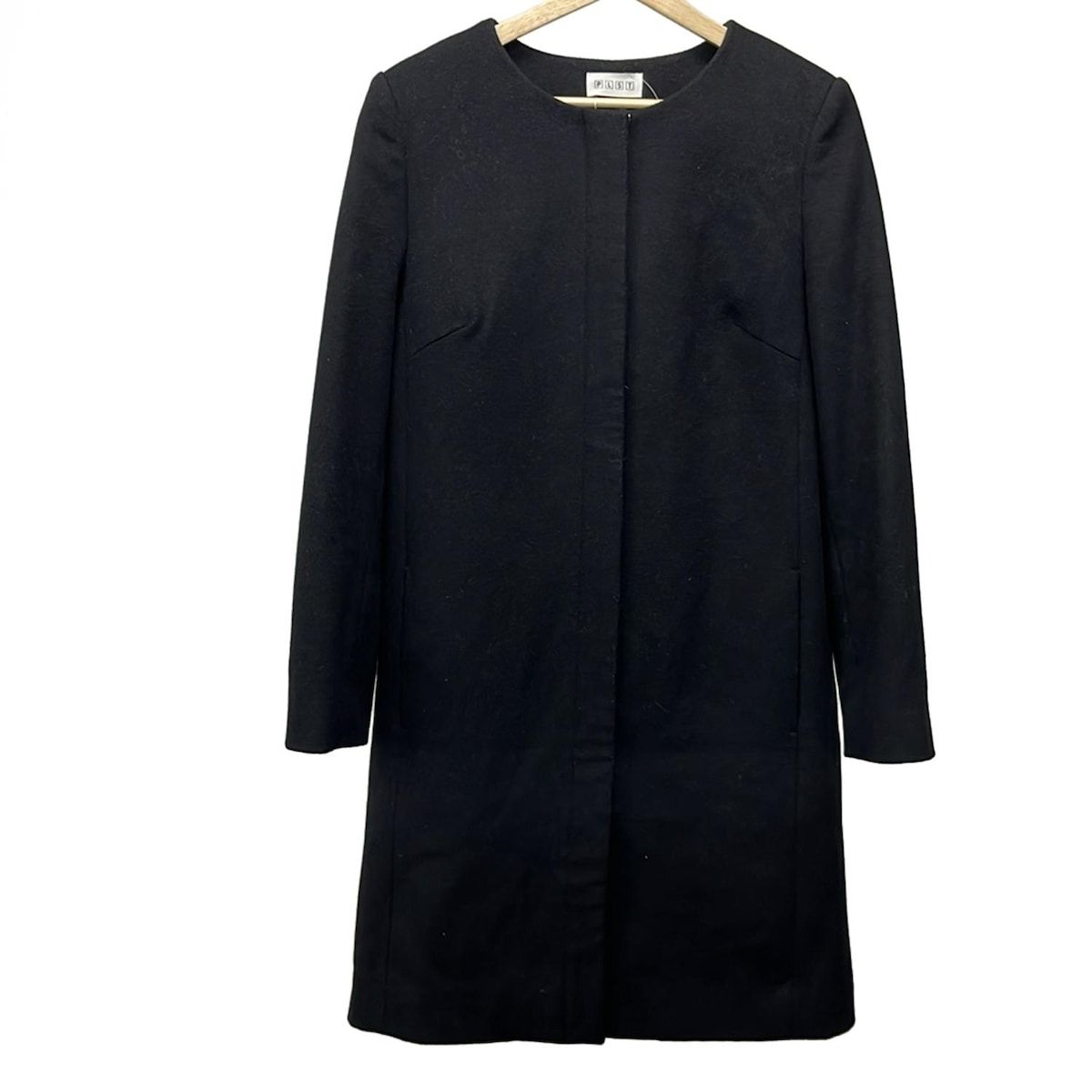 PLS T PLST プラステ コート サイズL レディース - 黒 長袖 ジップアップ 秋 冬