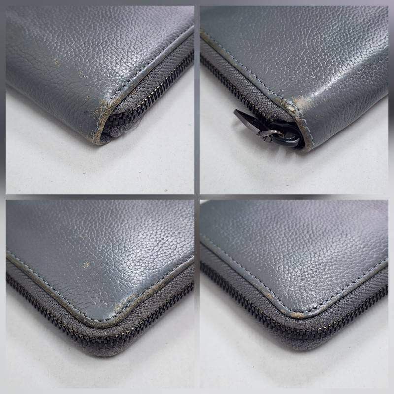 DIESEL 長財布　グレー DIESEL ディーゼル 長財布 ラウンドファスナー グレー レザー メンズ