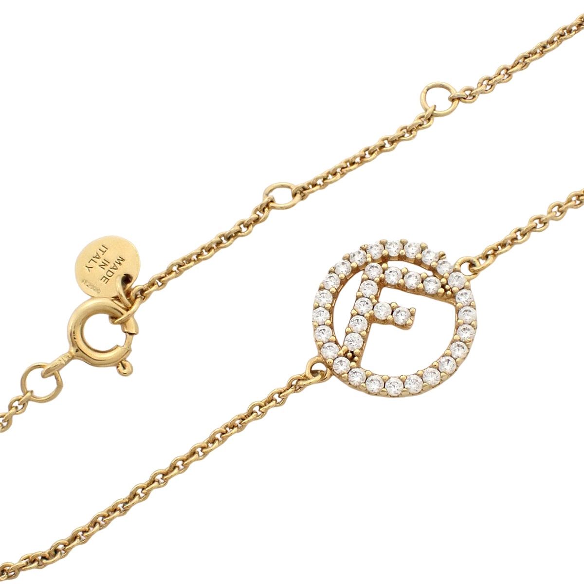 FENDI ブレスレット エフイズ ゴールドチェーン Fロゴ アクセサリー 美