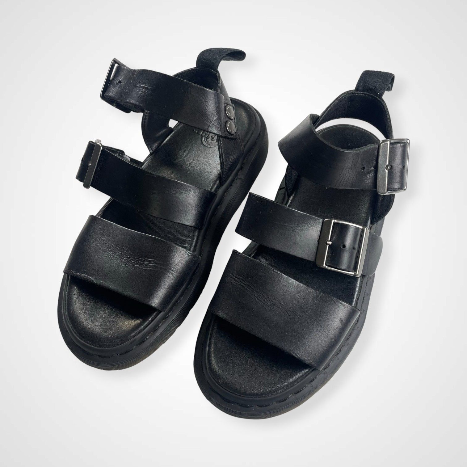 Dr.Martens ドクターマーチン / GRYPHON レザーサンダル オールブラック 参考定価：21,000+tax SIZE:UK4(23cm)