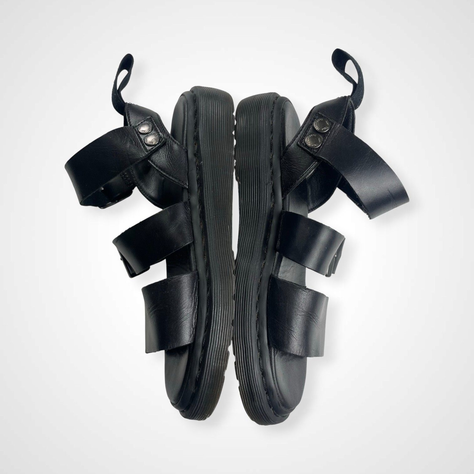 Dr.Martens ドクターマーチン GRYPHON レザーサンダル オールブラック 参考定価 21 000 tax SIZE UK 4 23 cm