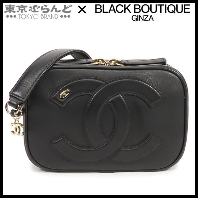 シャネル CHANEL カメラバッグ AS0322 ブラック 黒 ゴールド金具 ラムスキン チェーンベルトバッグ ウエストポーチ 27番台 ボディバッグ レディース 101831837
