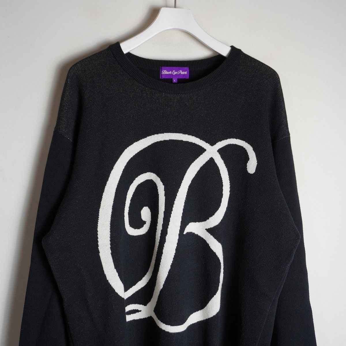 正規 Blackeyepatch ブラックアイパッチ Bエンブレム コットン ニット