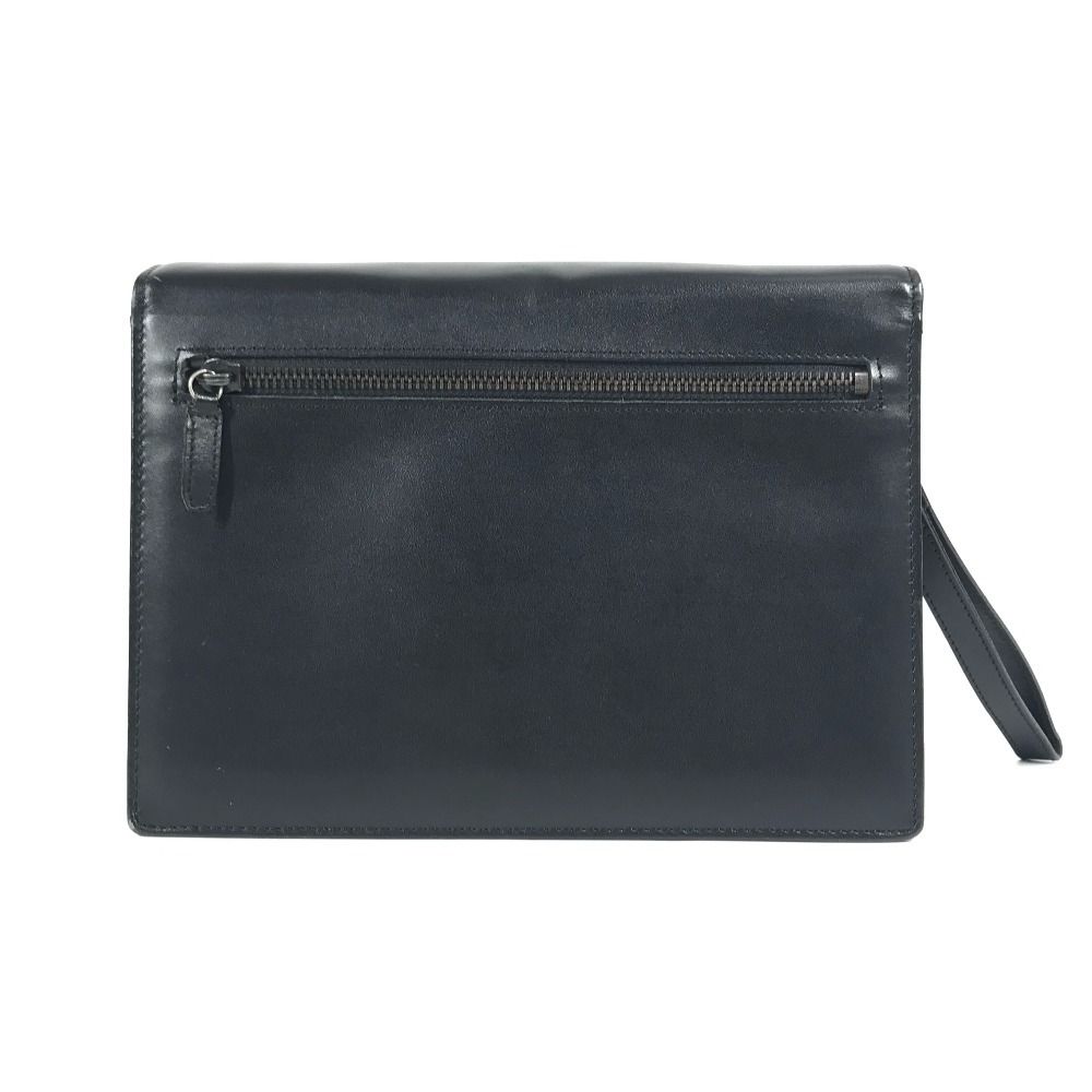  VERSACE ヴェルサーチ セカンドバッグ ロゴ レザー ブラック クラッチバッグ バッグ