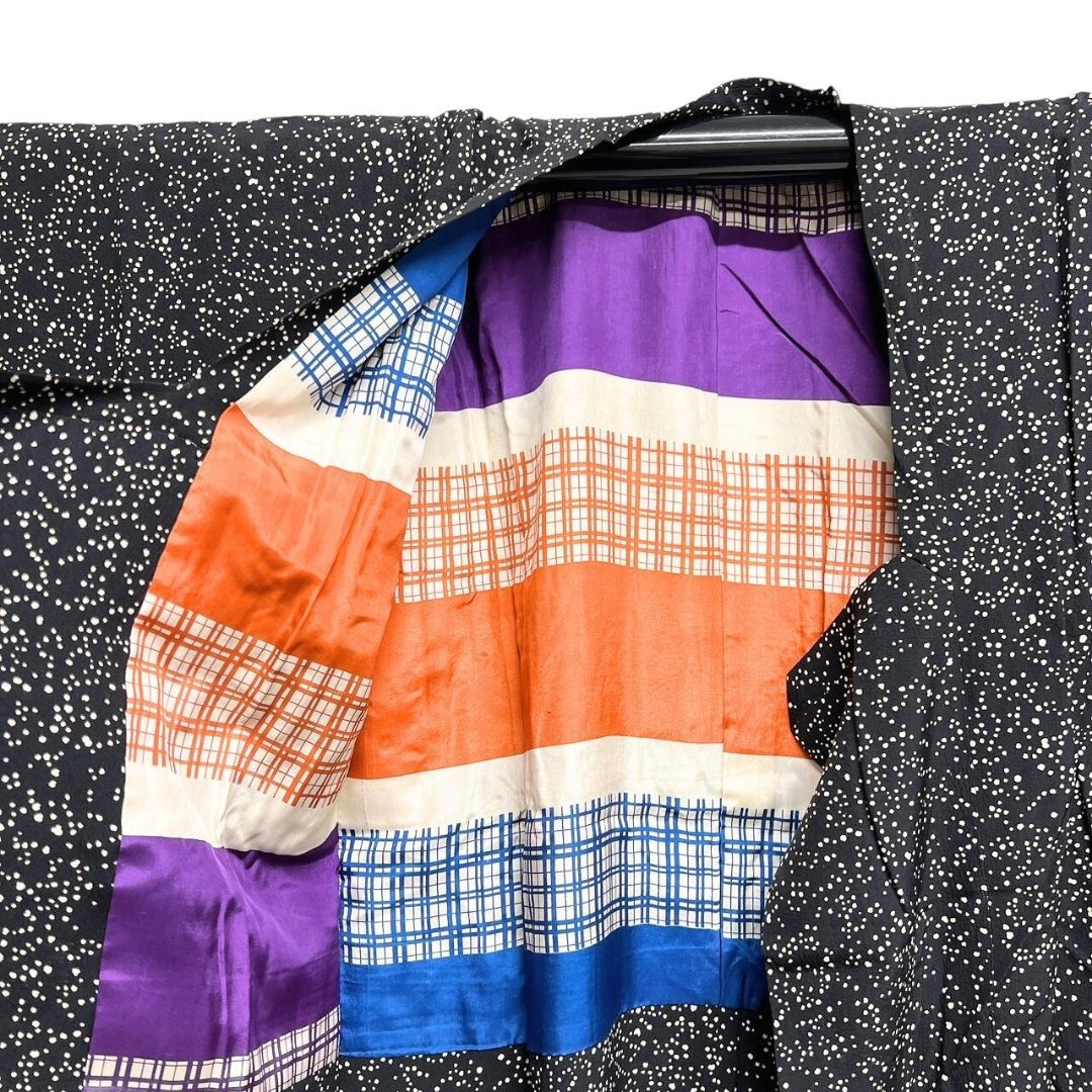  道行コート セミアンティーク 変わりドット模様 ドット 着物 113 b p ms 羽織 着物 浴衣