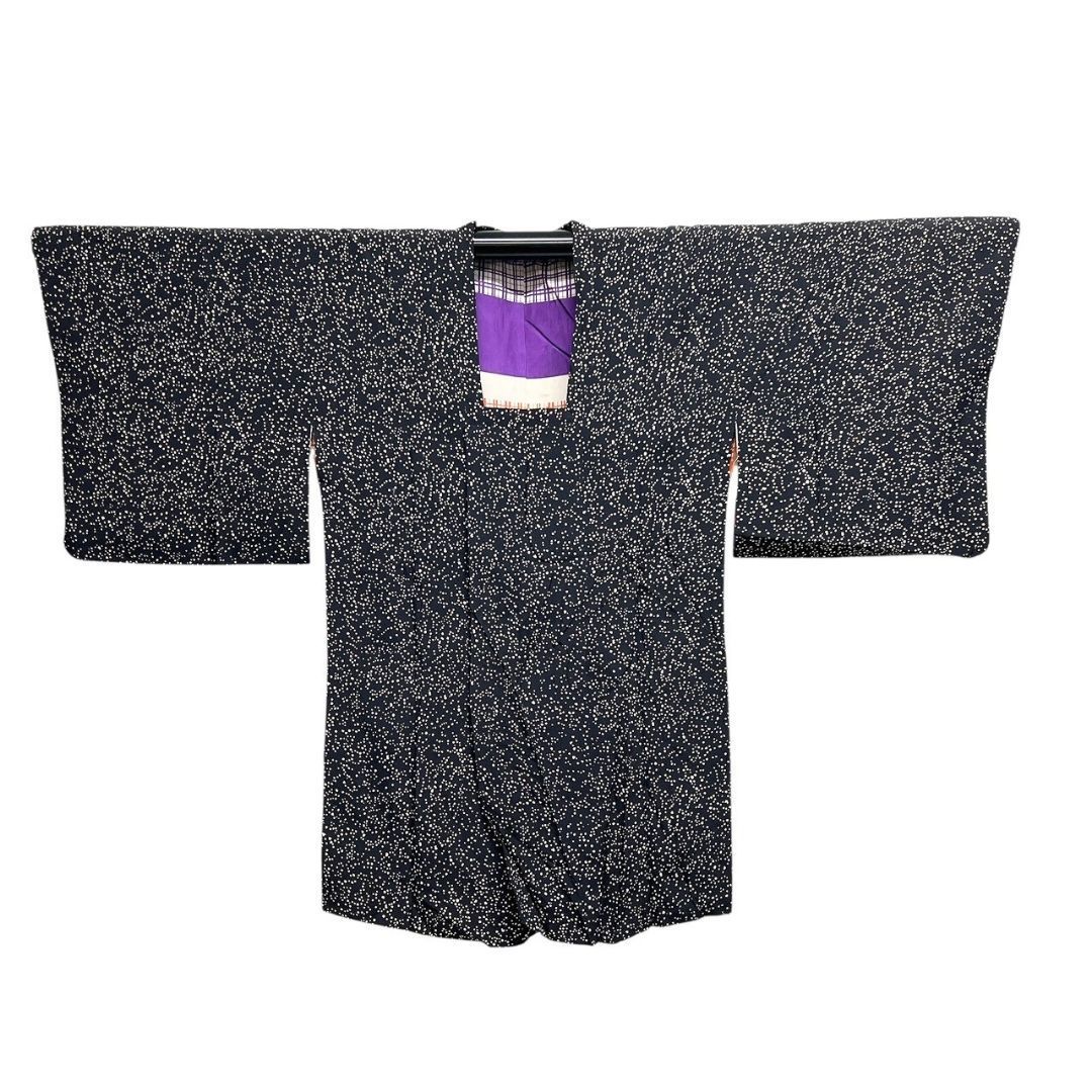 道行コート セミアンティーク 変わりドット模様 ドット 着物 113 b p ms