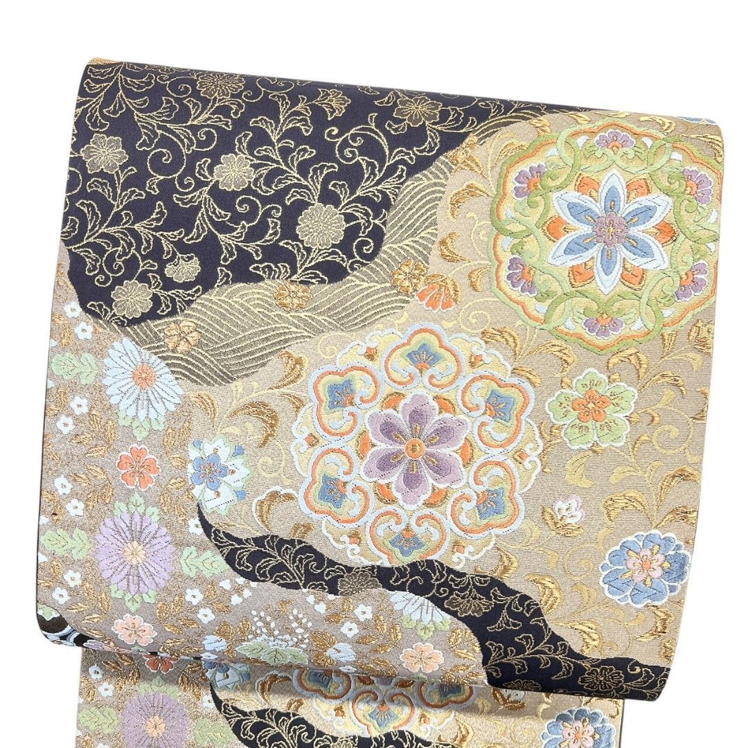 袋帯 正倉院物語 唐織 唐花模様 華紋 花菱 金糸 着物 113b p ms - メルカリ