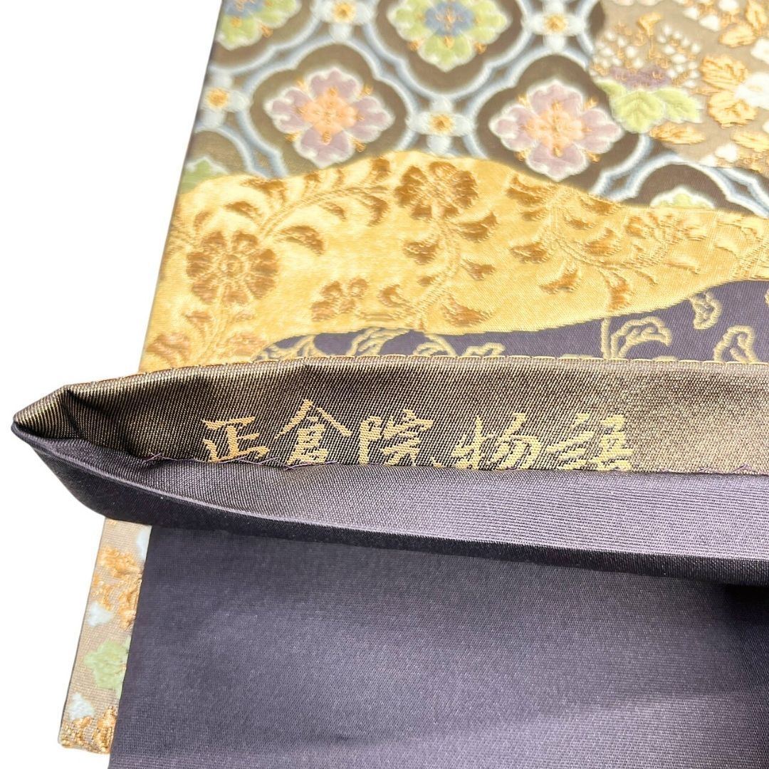 袋帯 正倉院物語 唐織 唐花模様 華紋 花菱 金糸 着物 113b p ms - メルカリ