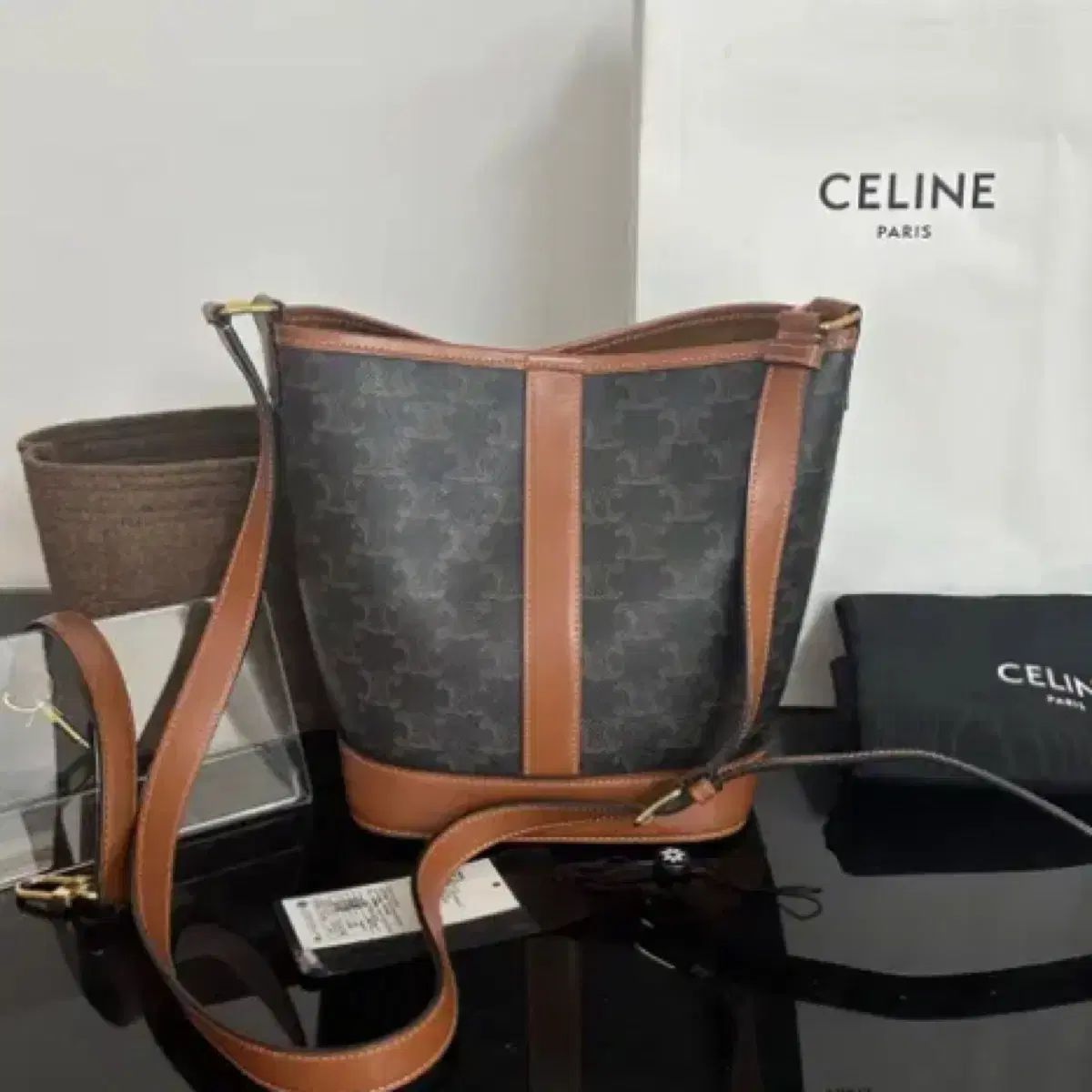 高品質 セリーヌ トリオンフ バケットバッグ スモール
