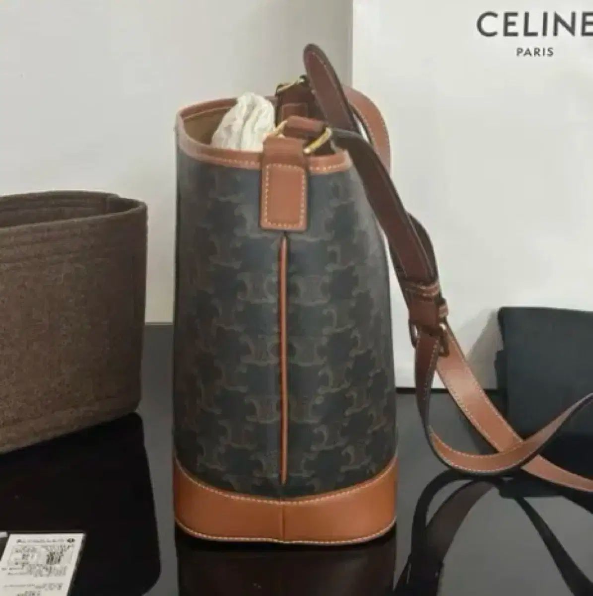  高品質 セリーヌ トリオンフ バケットバッグ スモール メッセンジャーバッグ ショルダーバッグ