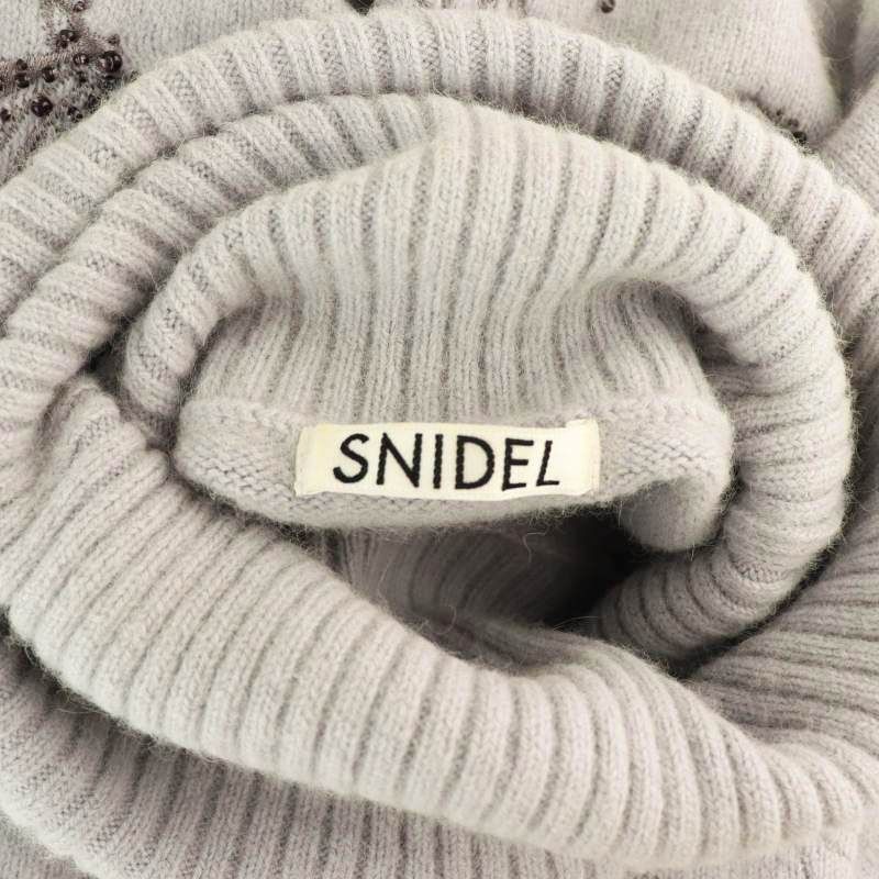 スナイデル SNIDEL エンブロイダリーハイネックニットPO プルオーバー