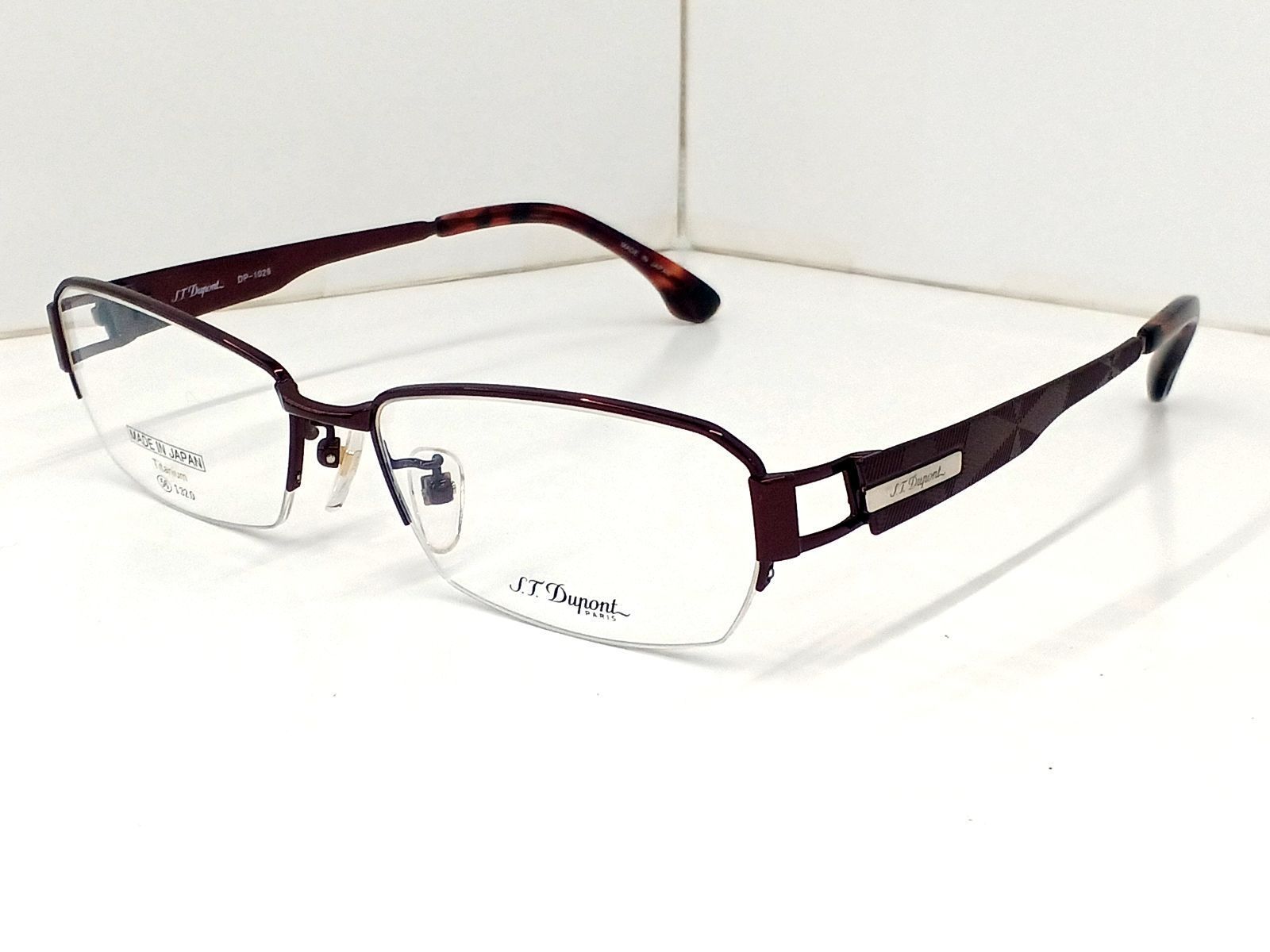 S.T.Dupont デュポン メガネフレーム DP-1026 ナイロ ル エンジ系 ケース付 MADE IN JAPAN