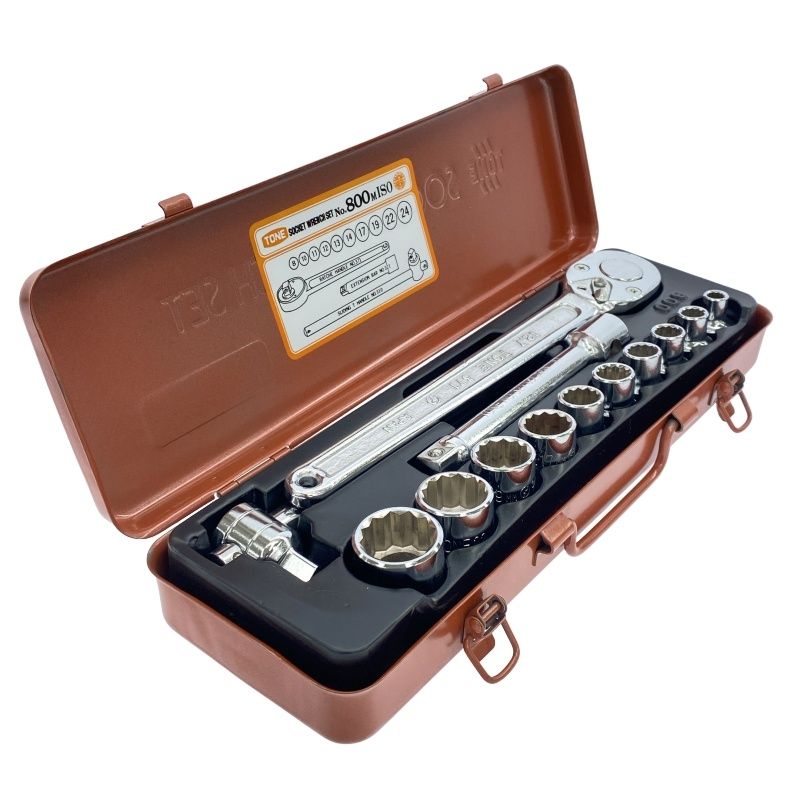 TONE トネ ソケットレンチセット 800 MISO 差込角12 7 mm 1 2 ラチェットレンチセット ハンドツール 手工具118389