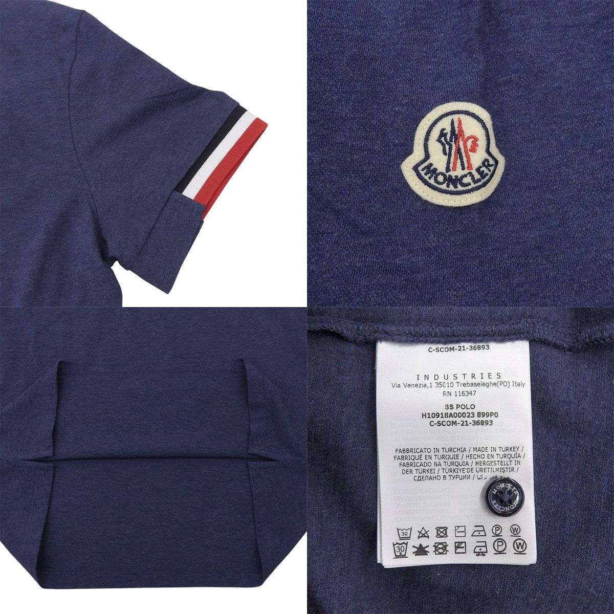 【超希少サイズ】 モンクレール✨️入手困難‼️　ポロシャツ　半袖　トリコロール　ロゴ MONCLER(モンクレール) トリコロール袖口 ポロシャツ ポロシャツ 2021