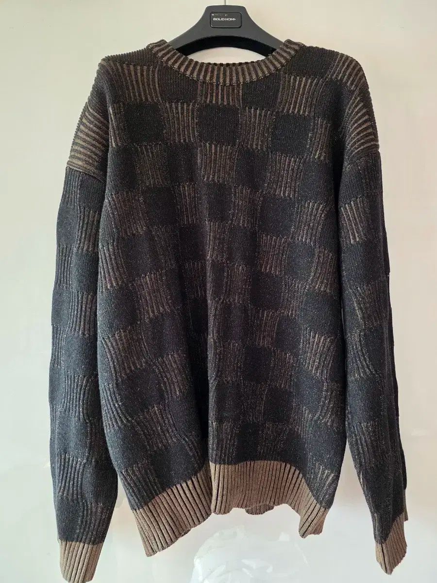 23 FW Juun J ジャガード CHECK プルオーバー ニット