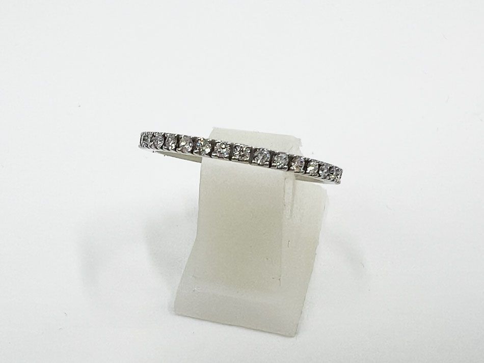 BVLGARI ブルガリ ローマ アモーレ ハーフダイヤ エタニティ リング 指輪 750 K18 ホワイトゴールド 11号 351552 保証書 仕上げ