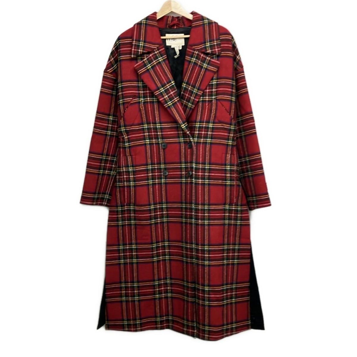 TED BAKER テッドベイカー コート サイズ3 L レディース - レッド×ダークグリーン×マルチ 長袖 チェック柄 冬