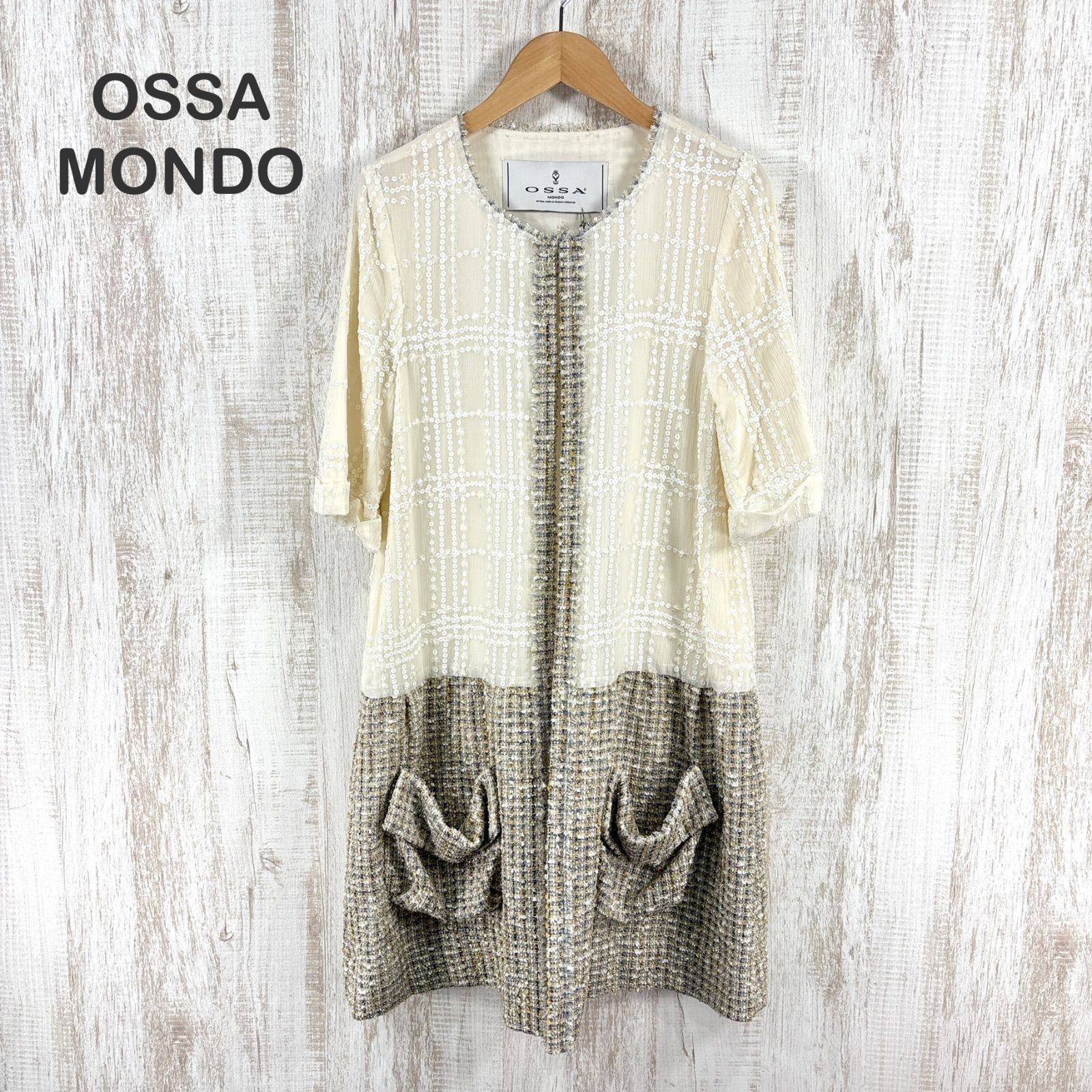 新品未使用 美品 定価15万 OSSA MONDO オッサモンド スパンコール 
