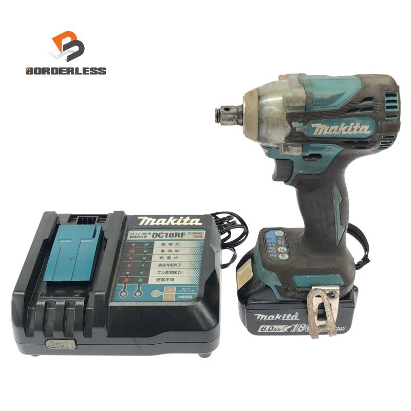 品 makita マキタ 18V 充電式インパクトレンチ TW300D 青 ブルー バッテリー1個 6.0Ah 充電器118133