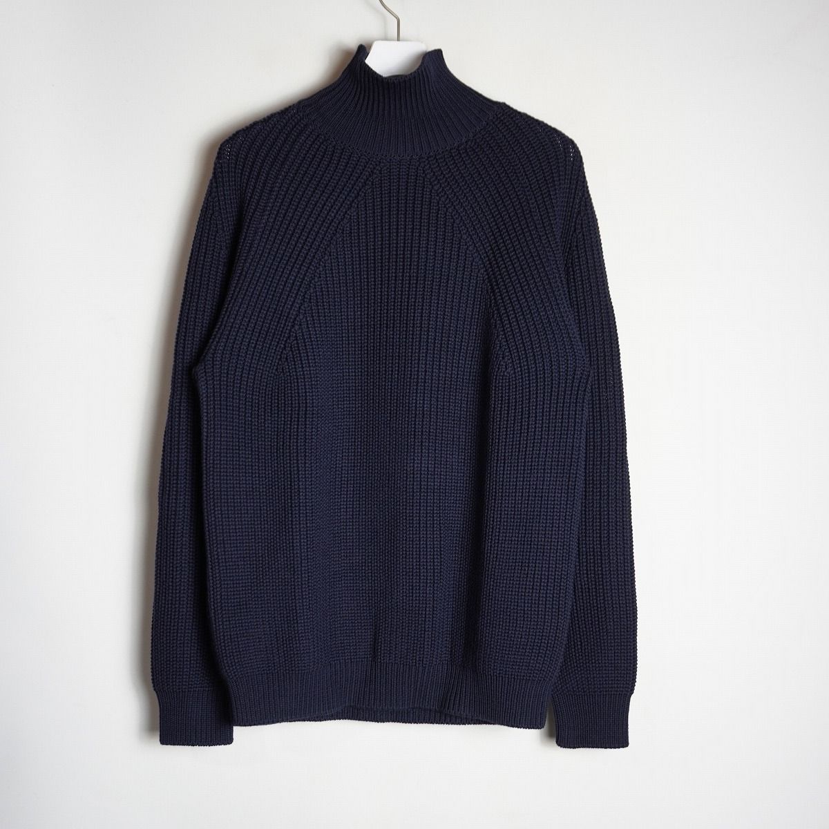 24 AW BATONER バトナー TURTLE NECK シグネチャー タートルネック セーター BN FM 038 紺 サイズ2 426 P