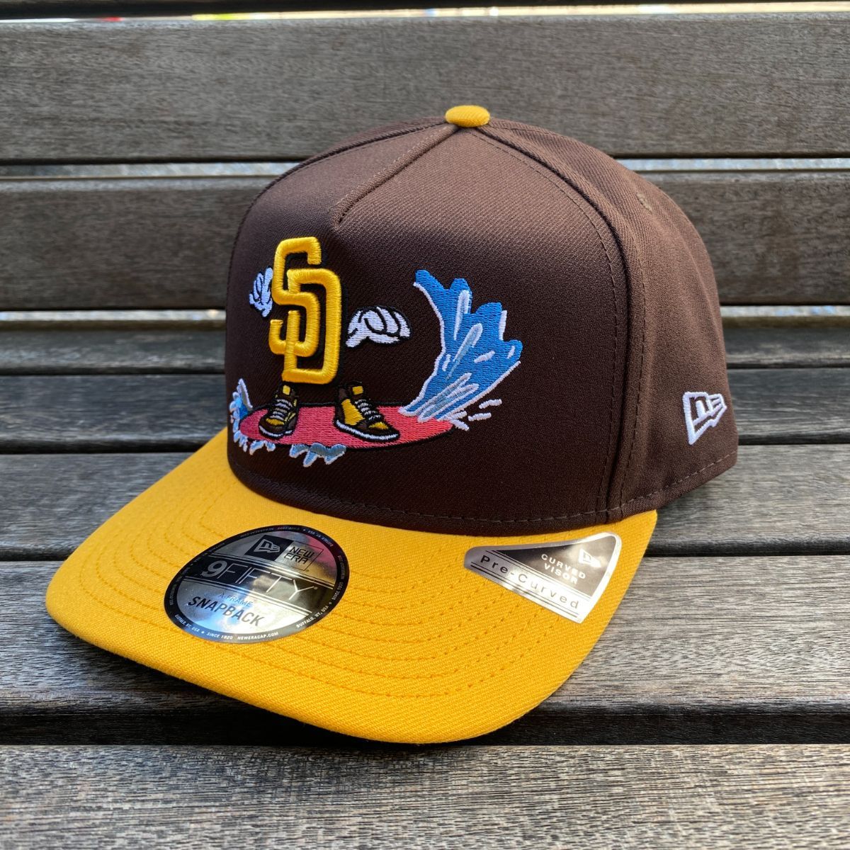 USA 리미티드 9FIFTY A-프레임 뉴 에라 MLB 샌디에이고 파드리스 스냅백 캡 카툰 (950-258)