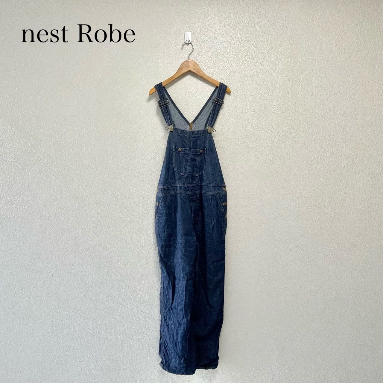 nest Robeネストローブ 定番リネンデニムオーバーオール サロペット