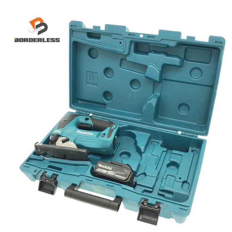 比較的 付 makita マキタ 18V 充電式ジグソー JV182DZK 本体 ケース付 電気のこぎり 電動ノコギリ コメント必読118379