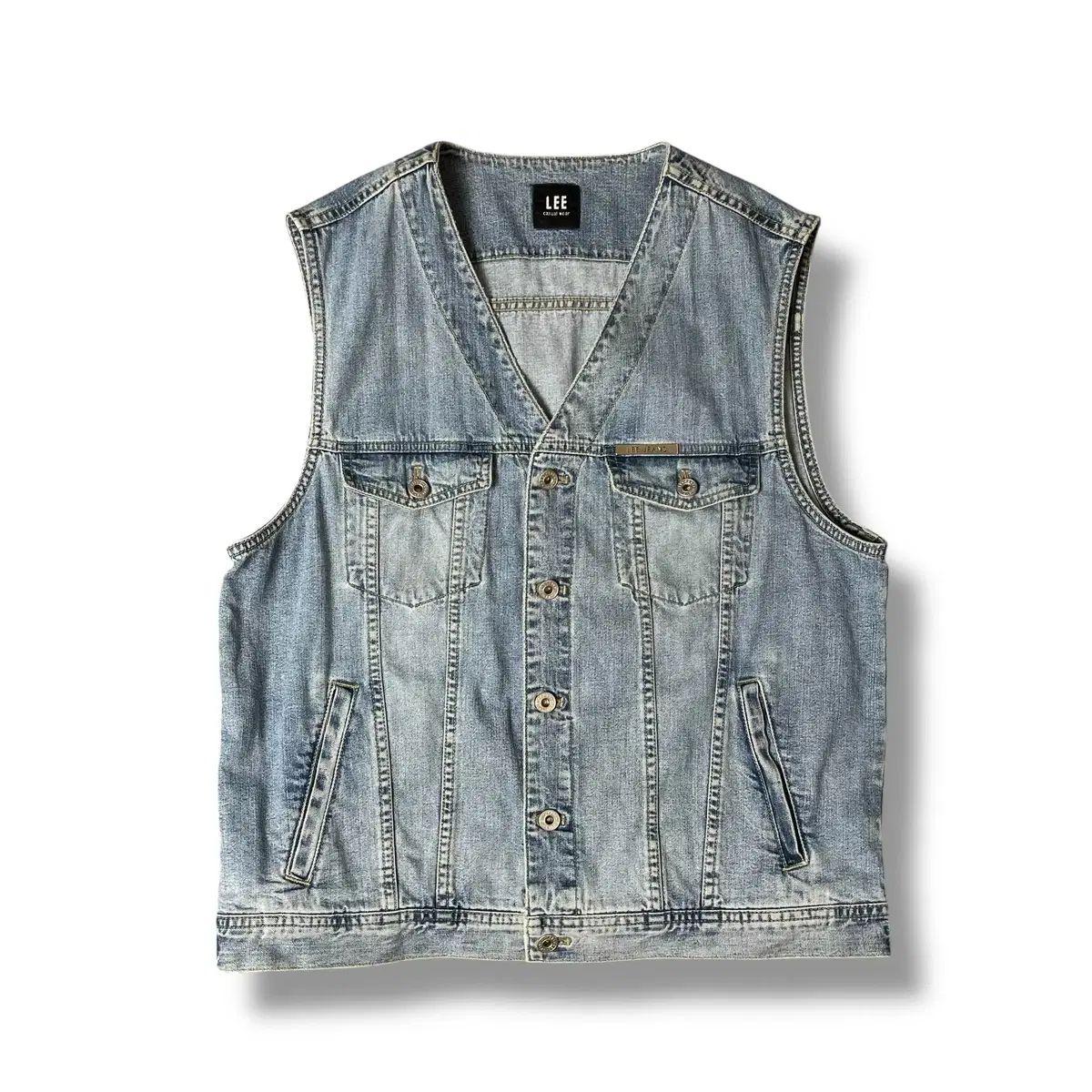 Lee JEANS カジュアル ヴィンテージ デニム ベスト 105 Lee/Denim Boa