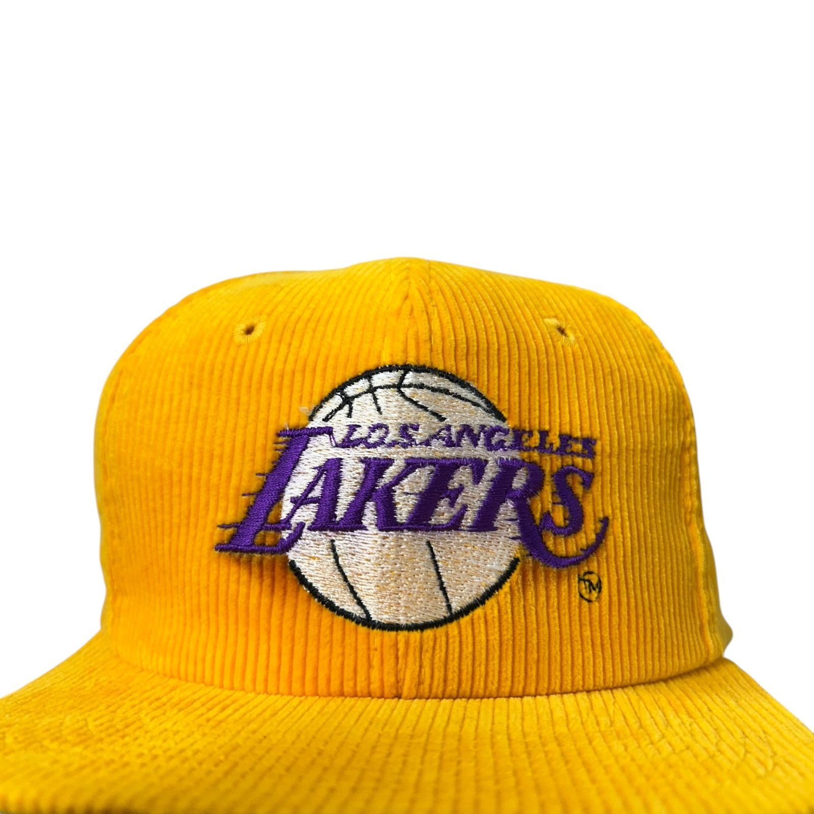 ビンテージ NBA ロサンゼルス・レイカーズ キャップ 90s NBA ロサンゼルス レイカーズ コーデュロイ スナップバック