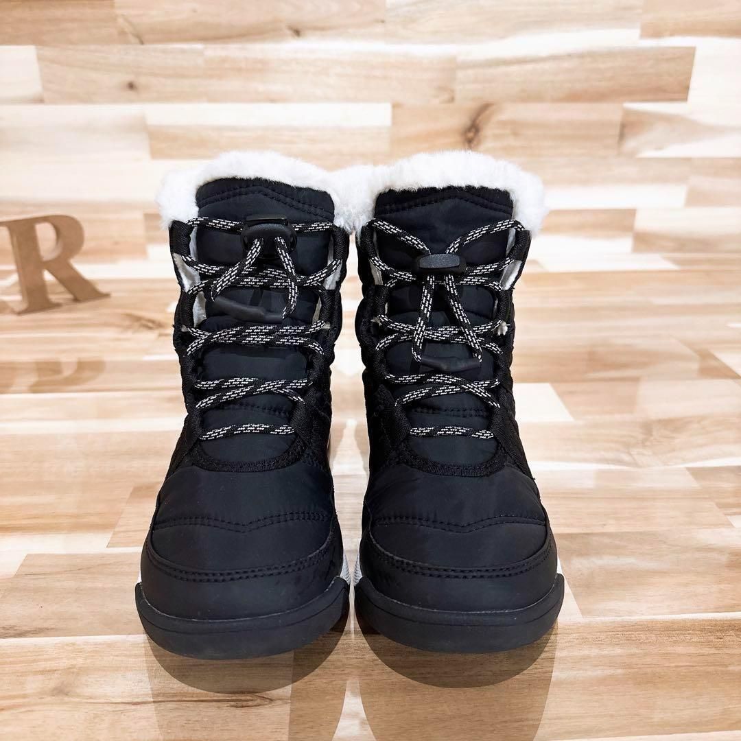 ソレル ユース ウィットニーII ショートレース ブーツ 21.0 黒×白